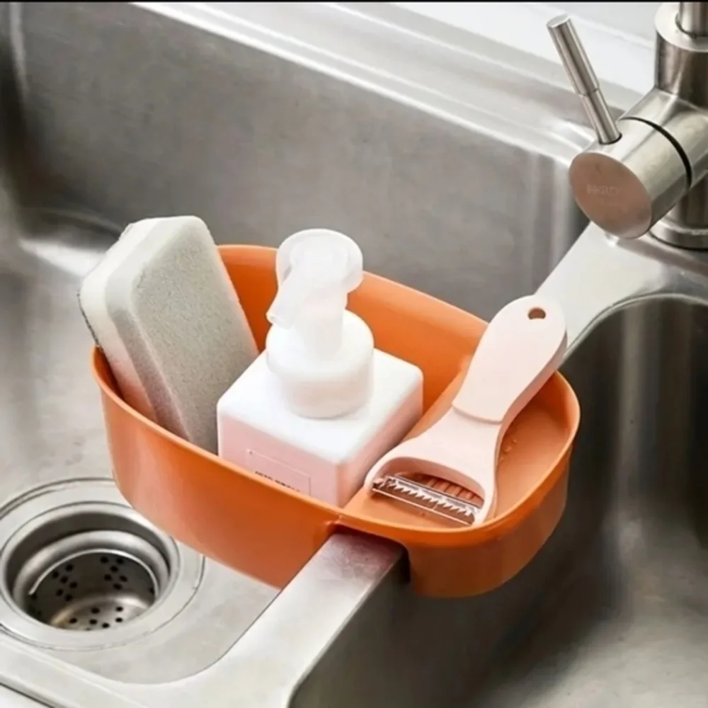 Multifunctional‎ Sink Drain Rack Food Strainer,Wet/Dry Sponge Holder